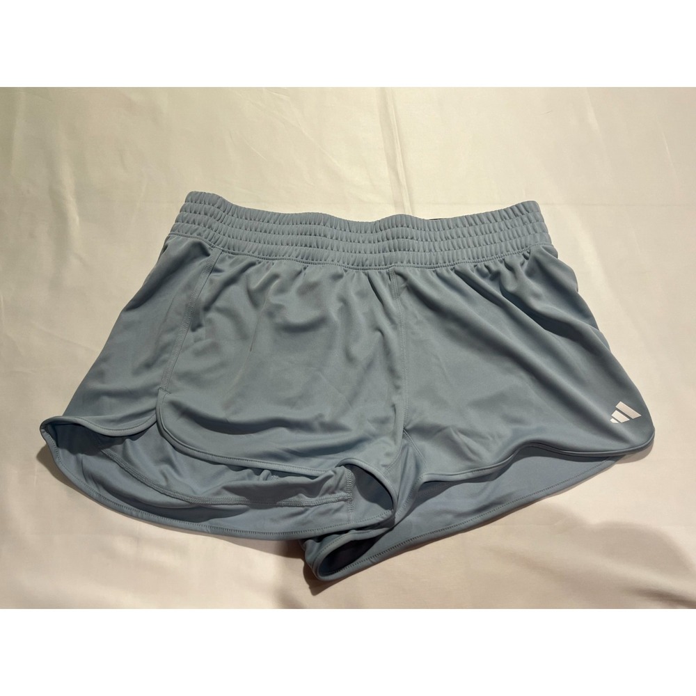 Adidas Pacer Knit Shorts Womens 1X Blue Training Running Workout Gym Activewear